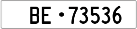 Trailer License Plate